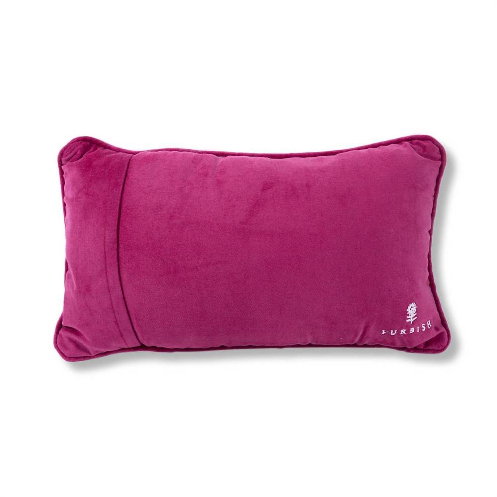 NEW FURBISH STUDIO dressed like a daydream needlepoint pillow in pink - Picture 2 of 3